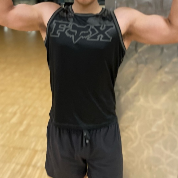 FOX ACTIVE WEAR MEN RACING THICK FABRIC SLEEVELESS TANK TOP SHIRT STRETCHY SPORT - Picture 8 of 16